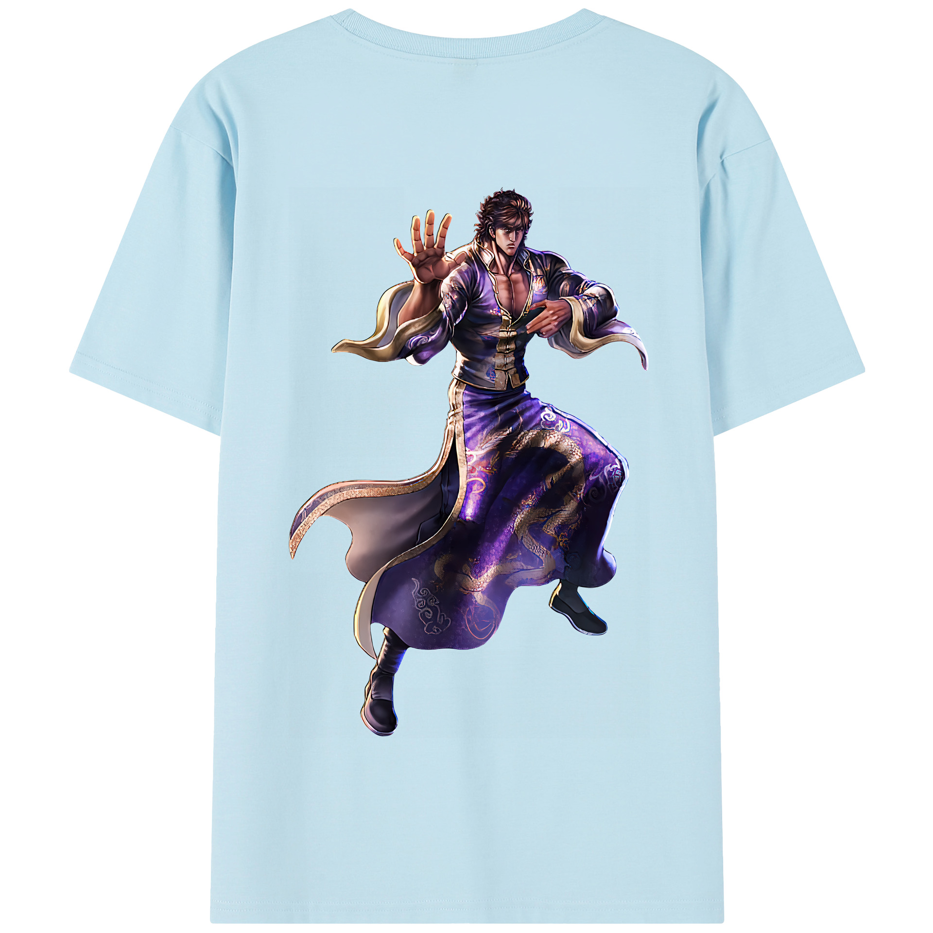 （画像用） 北斗の拳 Fist of the North Star 綿100％半袖Tシャツ（背面プリント）